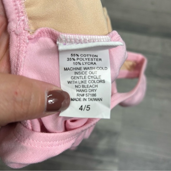 Basic Moves Toddler Girls Pink Leotard 4/5 - Picture 5 of 6